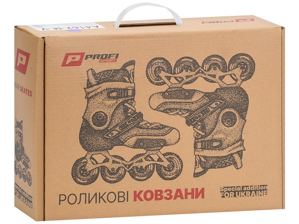 Ролики розсувні Profi A 4163-M-T, розмір 35-38, устілка 21,5 см, колеса ПУ 68 мм, світло