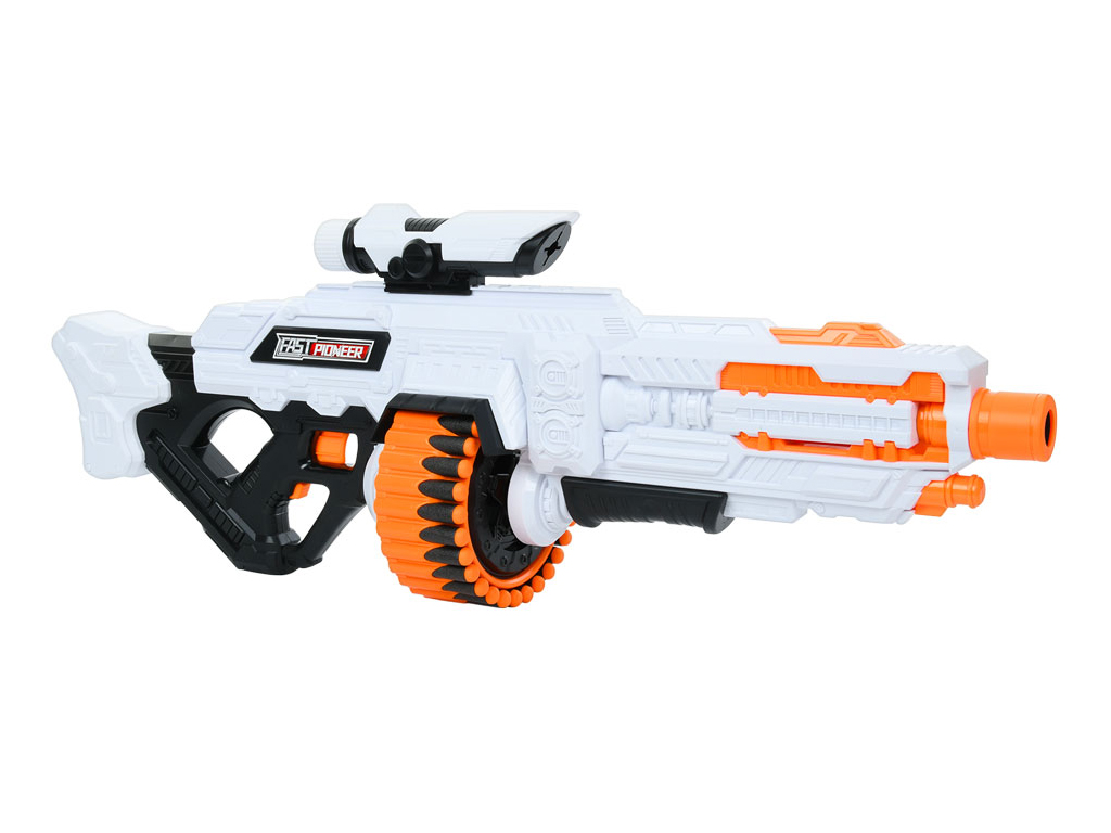 Автомат игрушечный FAST PIONEER на батарейках с мягкими пулями 48 шт. Blaster BIG511