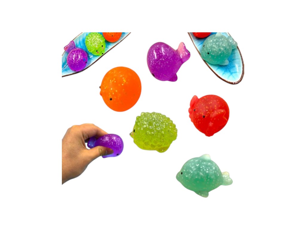Игрушка антистресс морские животные, сквиш, 4 цвета (цена за 1 шт)