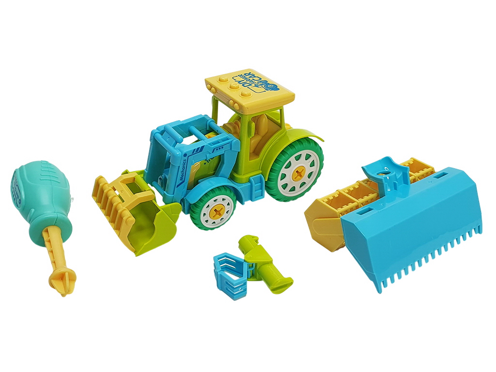 Конструктор на шурупах Трактор-Сільгосптехніка BT-2238, з викруткою, BabyToys