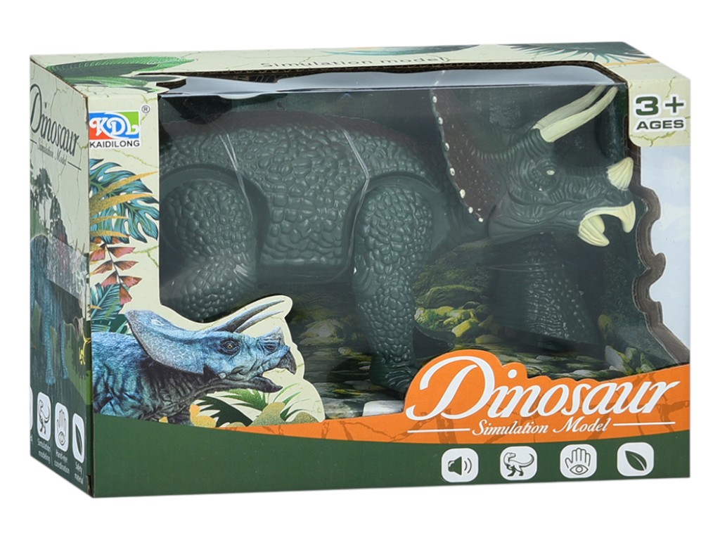 Игрушка динозавр интерактивный Dinosaur D-20-D-21, 21,5 см, ходит и воспроизводит звук