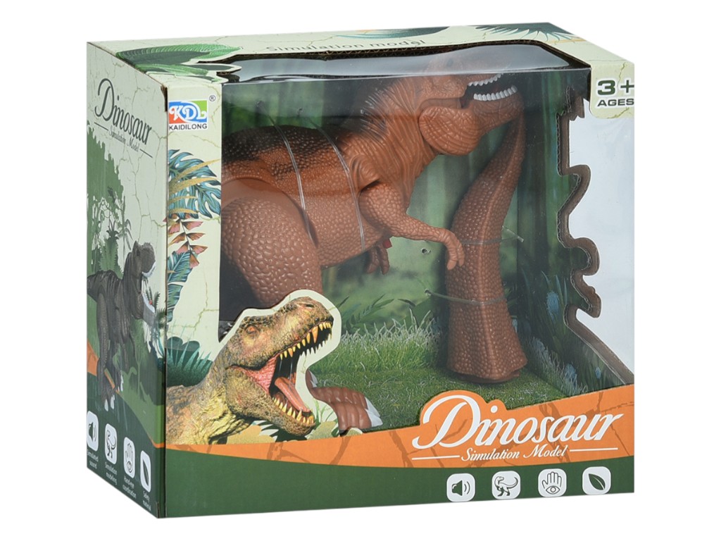 Игрушка динозавр интерактивный Dinosaur D-20-D-21, 21,5 см, ходит и воспроизводит звук