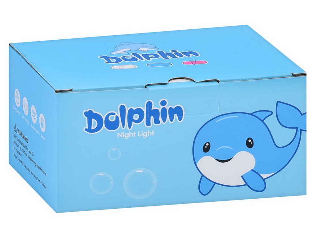 Ночник сенсорный Дельфин DYB020, 15 см, цветной свет и USB зарядка, 3 вида