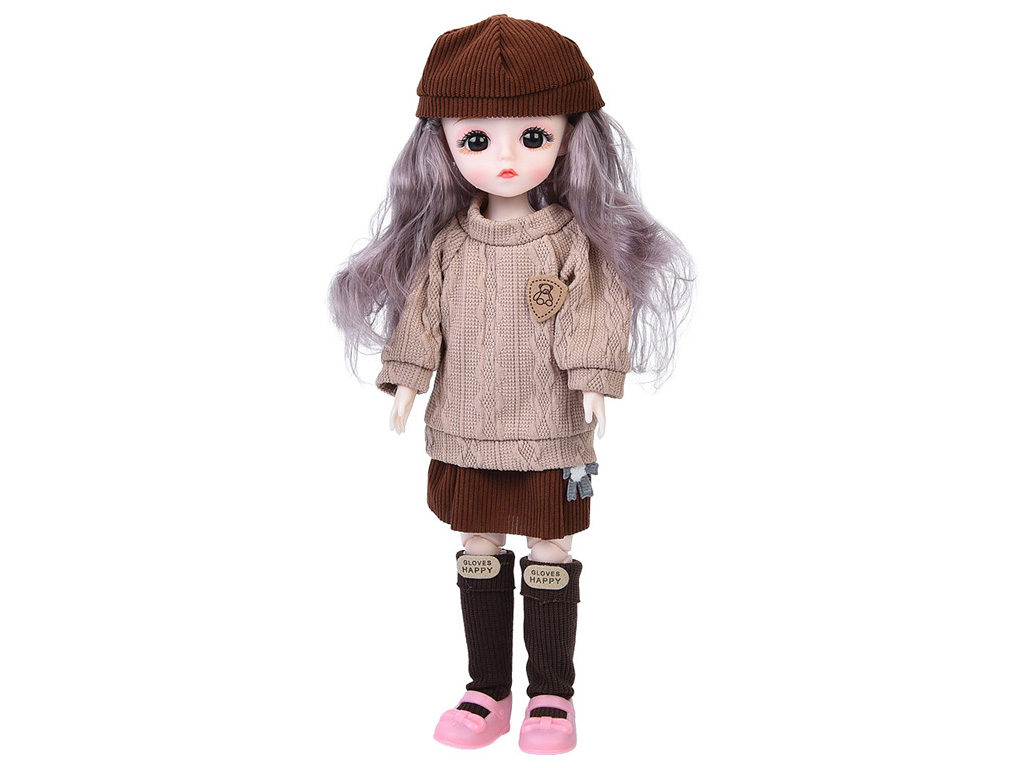 Кукла шарнирная F0324, 29 см, подвижные конечности, 6 видов (цена за 1 шт)