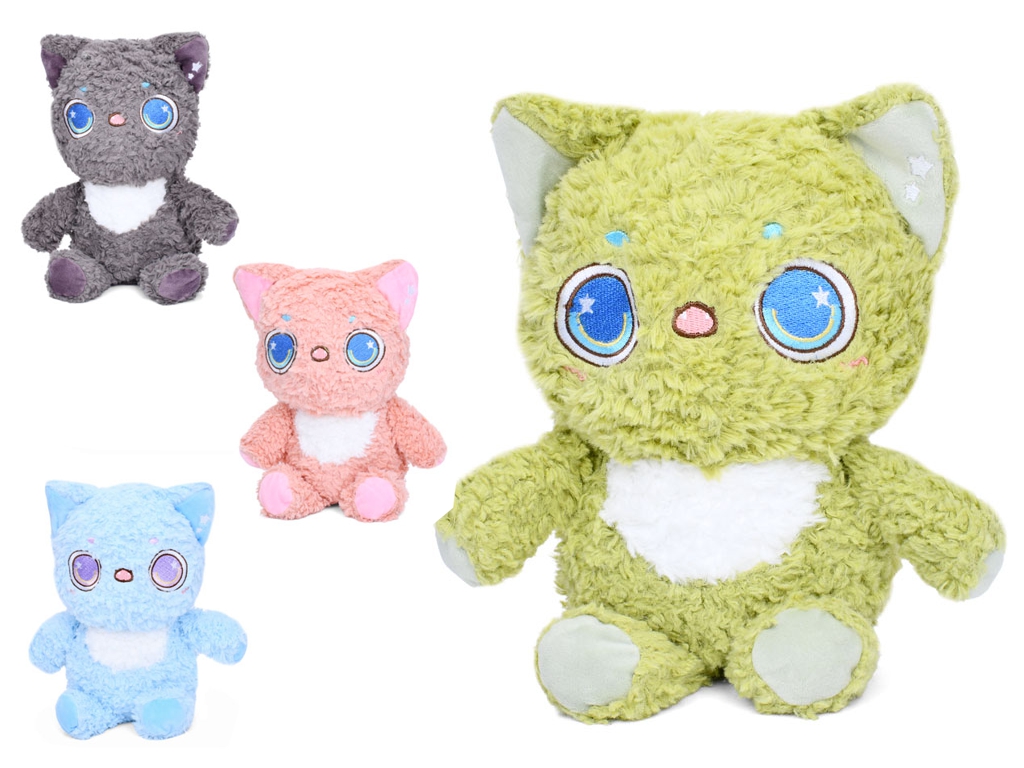 Мягкая игрушка Кудрявый кот 24 см, пушистая текстильная, 4 вида, FG Toys