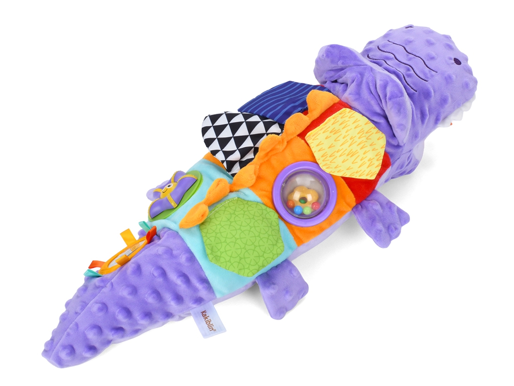 Игрушка сенсорная крокодил HB0110, 50 см, погремушка и пискавка, LIMO TOY