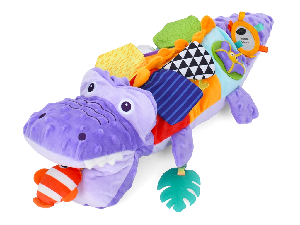 Игрушка сенсорная крокодил HB0110, 50 см, погремушка и пискавка, LIMO TOY