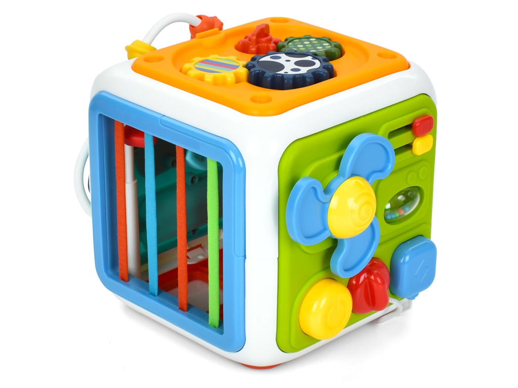 Развивающий музыкальный бизикуб Activity Box со светом и подвижными элементами