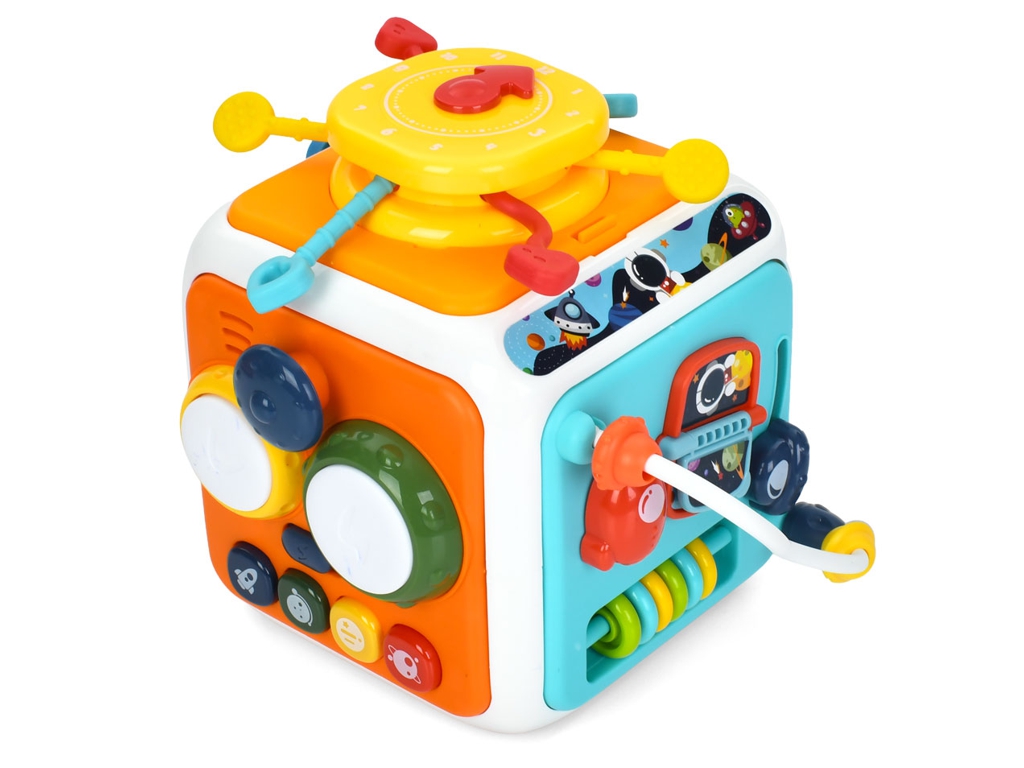 Развивающий музыкальный бизикуб Activity Box со светом и подвижными элементами