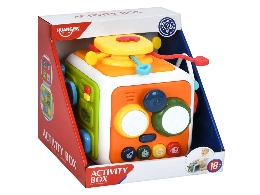 Развивающий музыкальный бизикуб Activity Box со светом и подвижными элементами