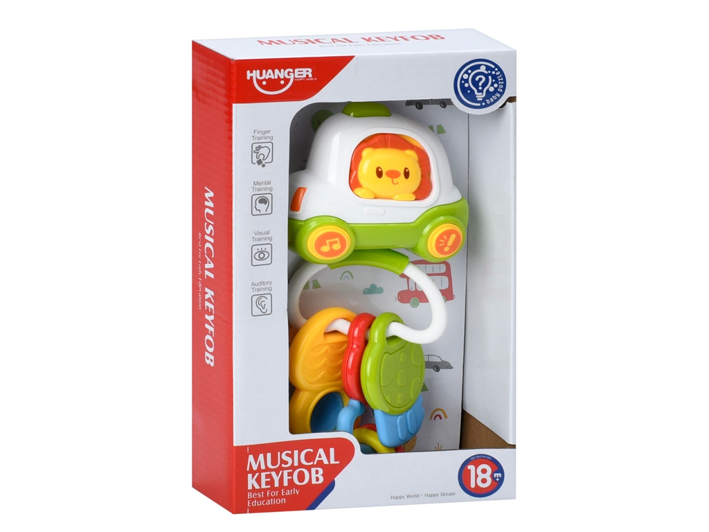 Брелок-игрушка музыкальный HE0560, 20,5 см, свет, музыка и прорезыватель