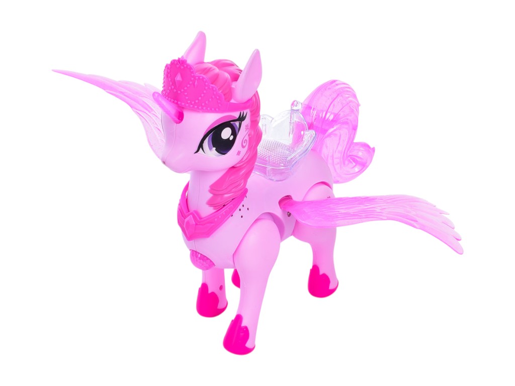 Игрушка единорог музыкальный Unicorn HJ708, 24 см, ходит и двигает крыльями, свет и звук.