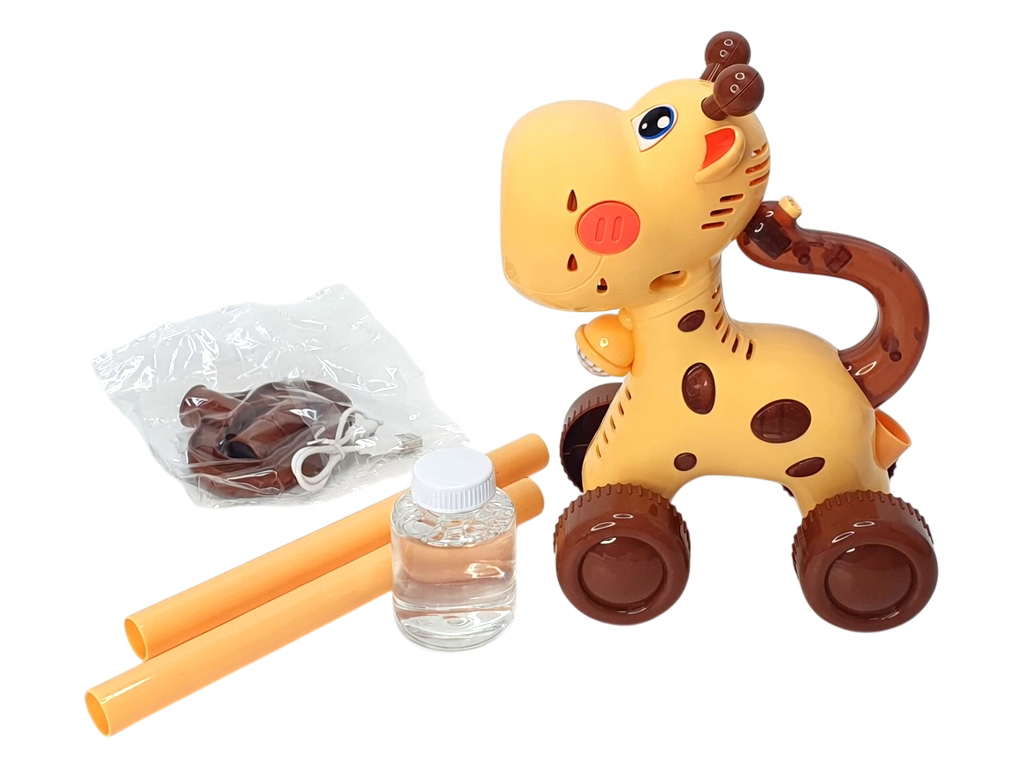 Мильная игра каталка на палке 52см, животное 20см, свет, HK8521-8522