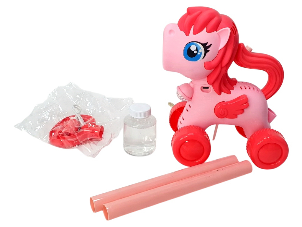 Мильная игра каталка на палке 52см, животное 20см, свет, HK8521-8522