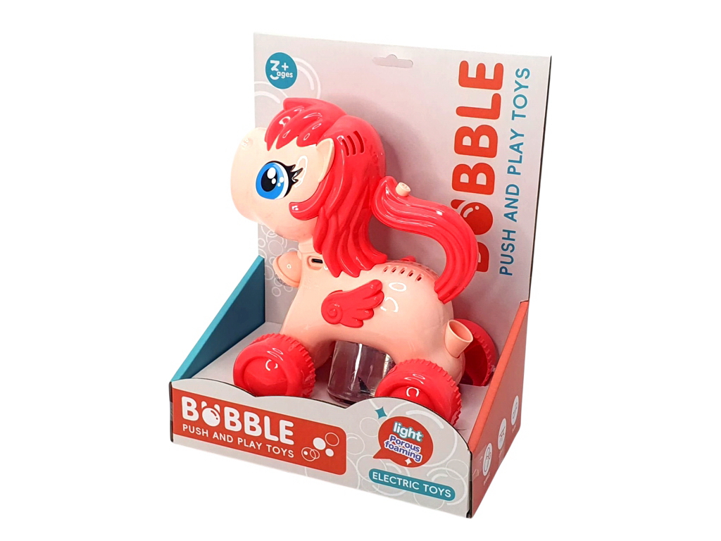Мильная игра каталка на палке 52см, животное 20см, свет, HK8521-8522