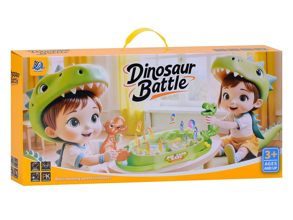 Настольная игра Dinosaur Battle, поле 50×22×20 см, шарики и фигурки динозавров