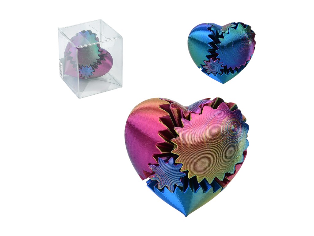 Мяч-шар сердце, 3D-печать, сфера с шестернями, антистресс головоломка