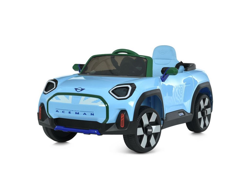 Детский электромобиль голубой Mini Cooper