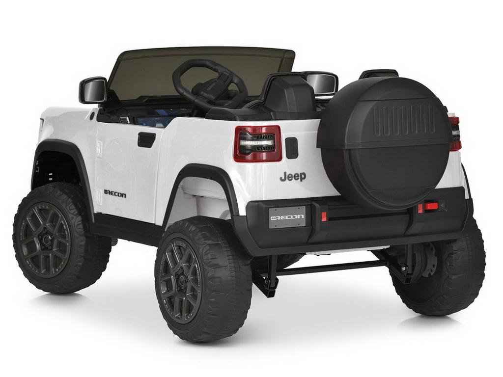 Электромобиль двухместный JJ2500EBLR-1(24V), 141 см, 4x25W, EVA колеса,белый, Bambi Racer