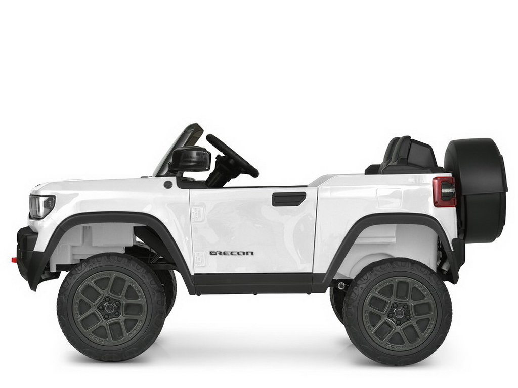 Электромобиль двухместный JJ2500EBLR-1(24V), 141 см, 4x25W, EVA колеса,белый, Bambi Racer