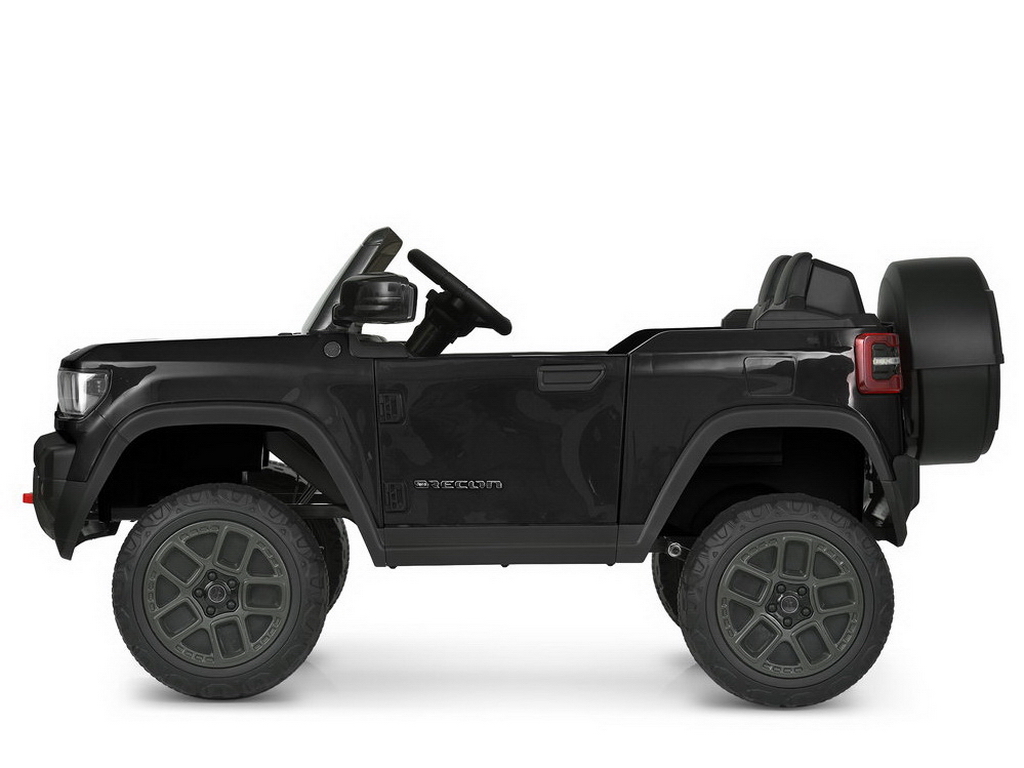 Электромобиль двухместный JJ2500EBLR-2(24V), 141 см, 4x25W, EVA колеса, черный, Bambi Racer