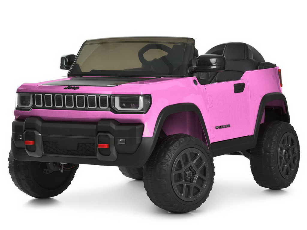 Електромобіль двомісний JJ2500EBLR-8(24V), 141 см, 4x25W, EVA колеса, рожевий, Bambi Racer