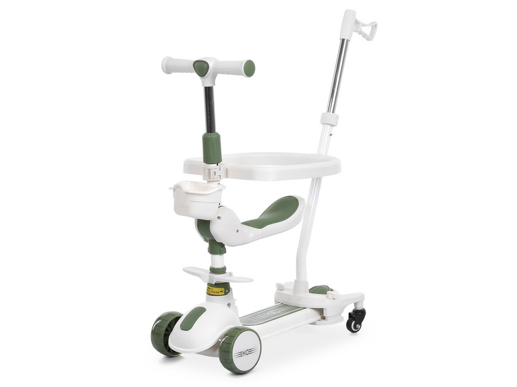 Детский самокат-трансформер 5 в1 iTrike JR3-167-5-GR с родительской ручкой, свет, Bluetooth