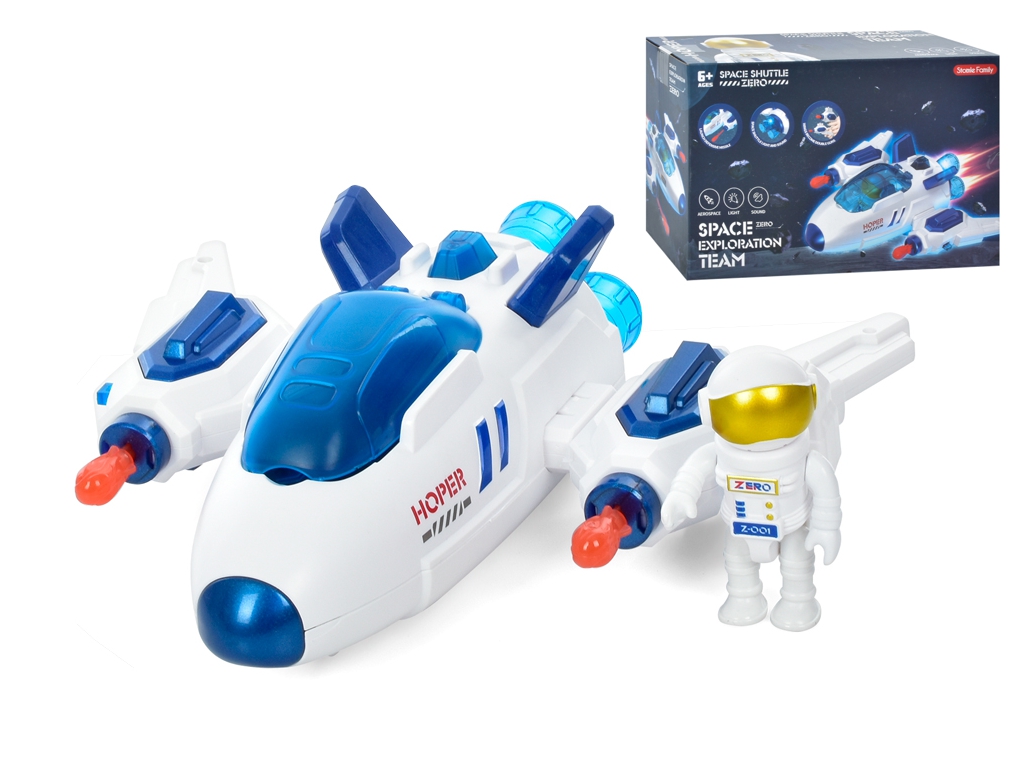Космический шаттл стреляет K03-1, 22 см, звук и свет, фигурка астронавта, BabyToys