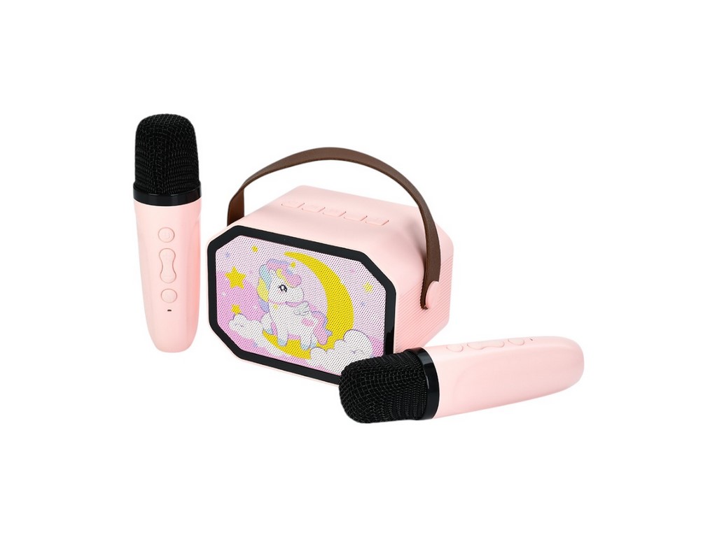 Колонка с 2 микрофонами, Bluetooth, светом и USB-зарядкой, 5 дизайнов