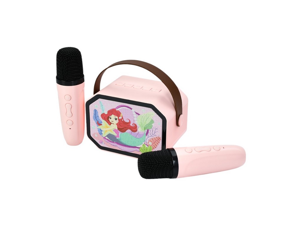 Колонка с 2 микрофонами, Bluetooth, светом и USB-зарядкой, 5 дизайнов