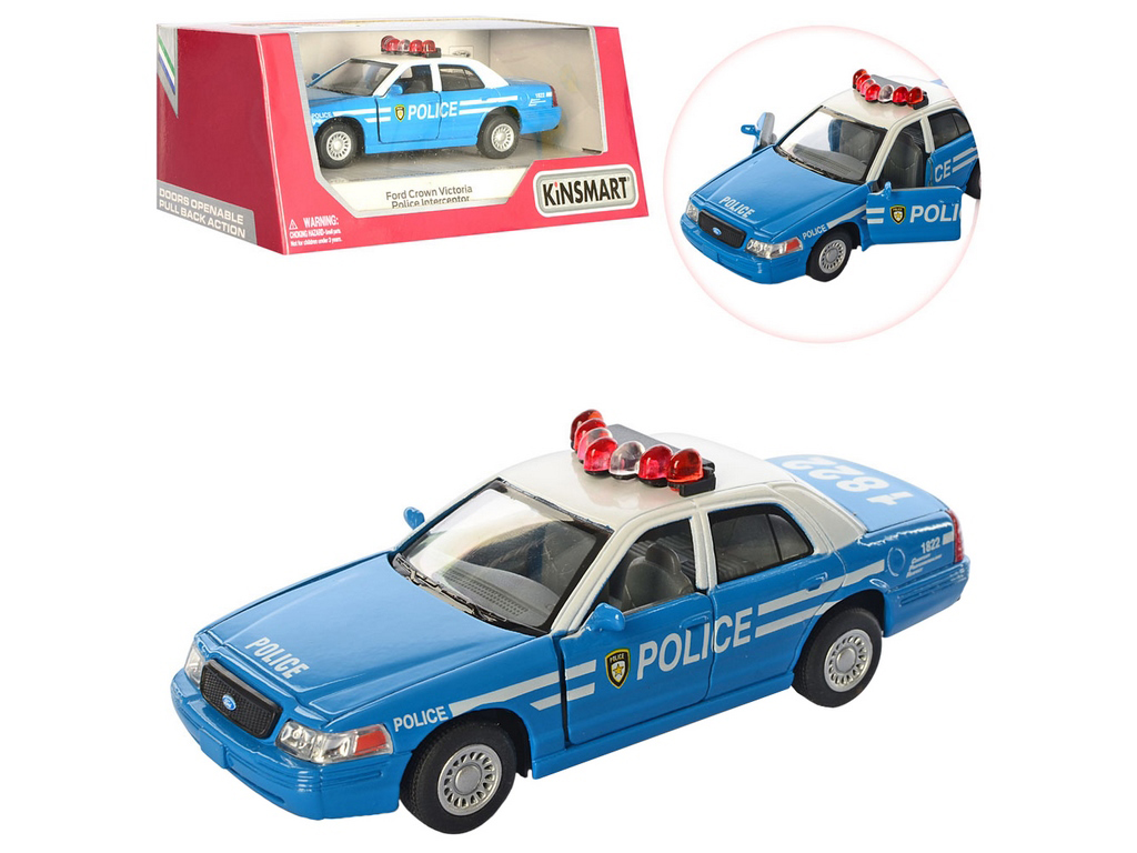 Машинка металева інерційна Ford Crown Victoria Police. Kinsmart KT 5342 AW