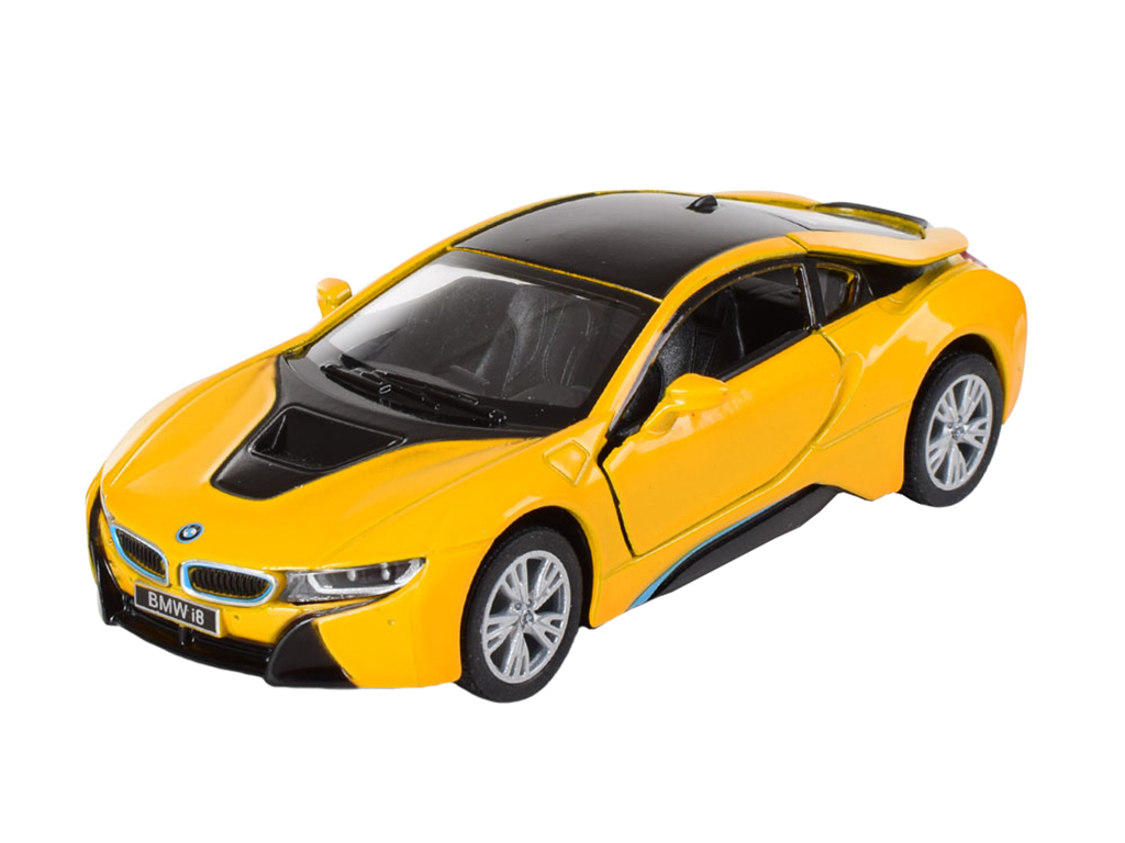 Машинка инерционная металлическая BMW i8, 12,5 см, открываются двери, Kinsmart