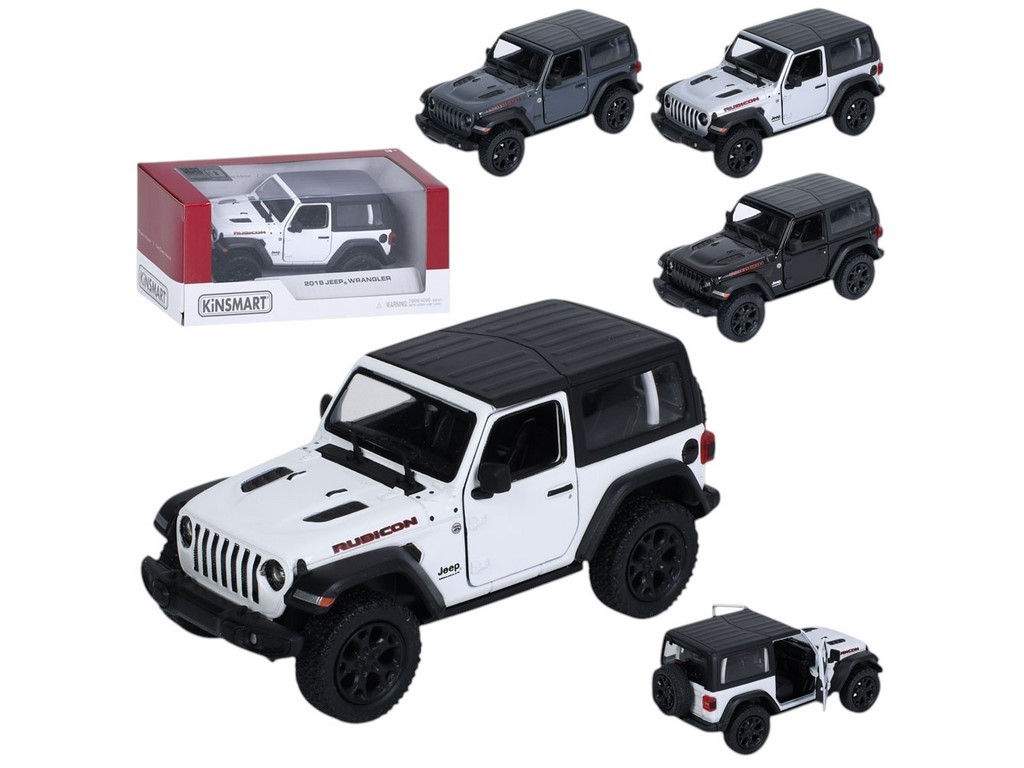 Машинка игрушечная Джип KT5412WK, металл, инерционная, 1:34, открывающаяся дверь, 3 цвета, KINSMART