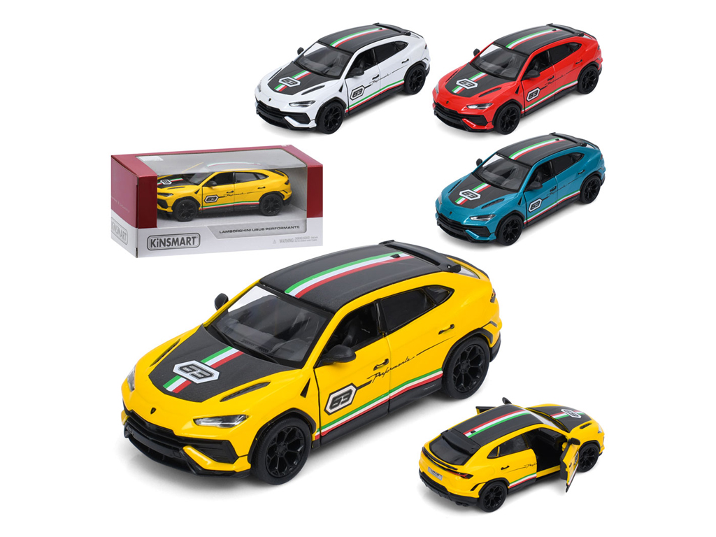 Джип металлический инерционный Lamborghini Urus Performante 12,5см, Kinsmart KT5447WF