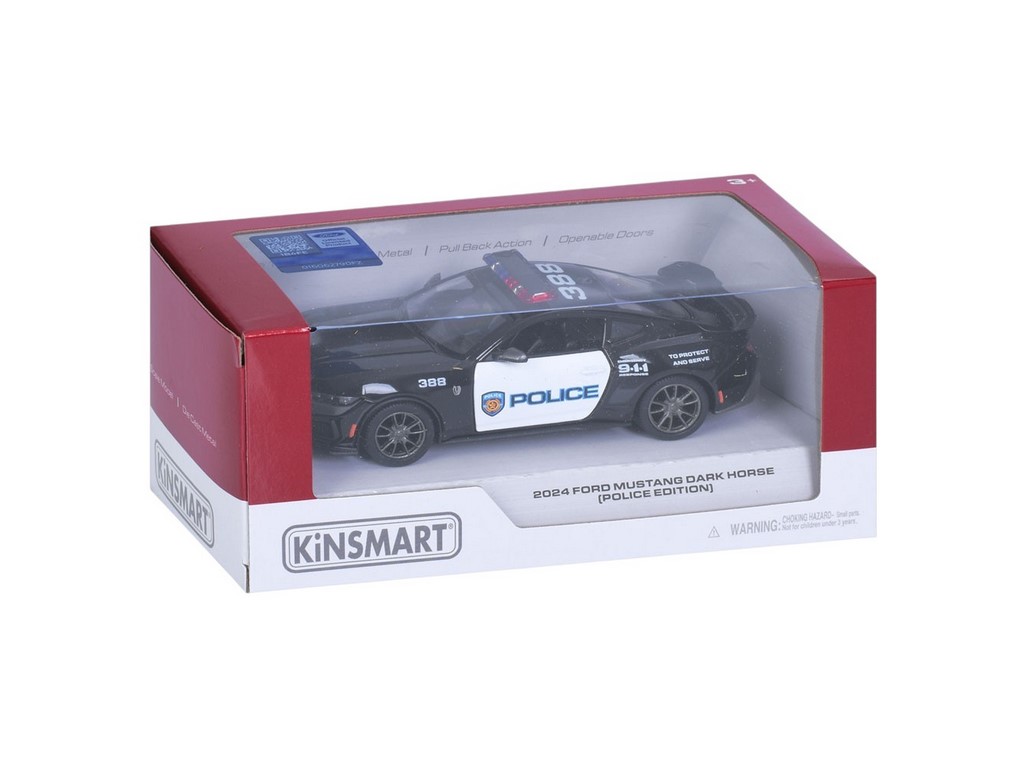 Машинка полиция KT5455WP, инерционная модель, открытая дверь, Kinsmart