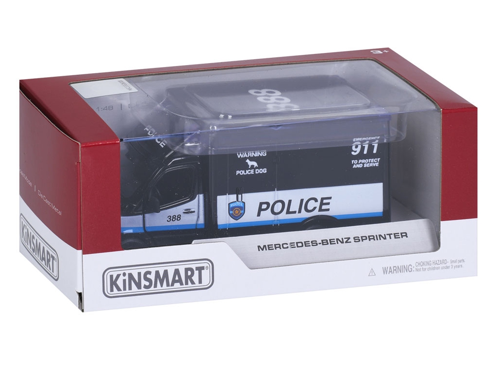 Транспорт спецслужб металлический инерционный полиция, Kinsmart KT5479W