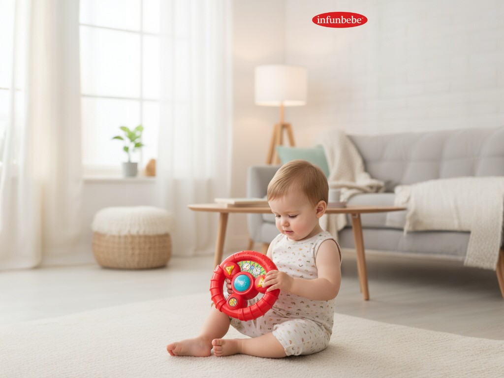 Руль музыкальный LS001, со звуком и светом, Infunbebe