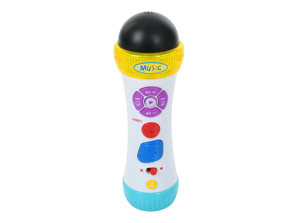 Детский микрофон LS7810, музыкальный со светом и записью, Infunbebe