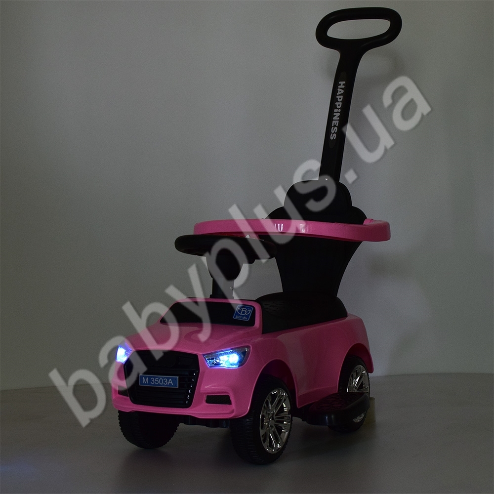 Каталка-толокар с родительской ручкой 2в1. Bambi M 3503A(MP3)-8