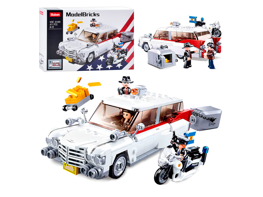 Конструктор машинка 20 см. B1099. 411 деталей