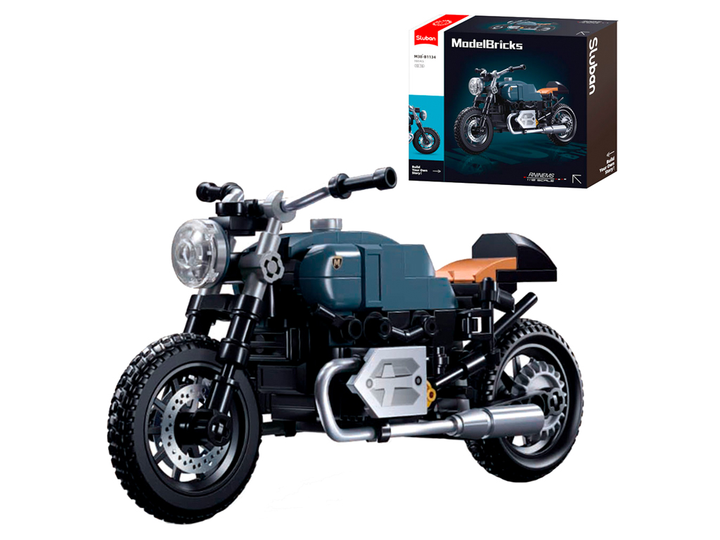 Конструктор мотоцикл 16 см. B1134. 191 деталей
