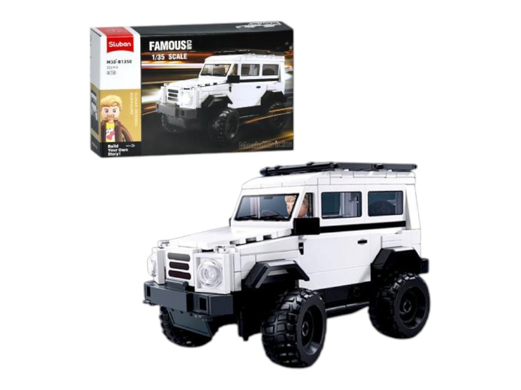Конструктор джип SLUBAN M38-B1358, з фігуркою, 332 деталі