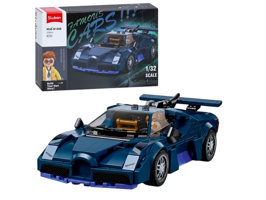 Конструктор SLUBAN M38-B1508, спортивний автомобіль, 1:32, 278 деталей