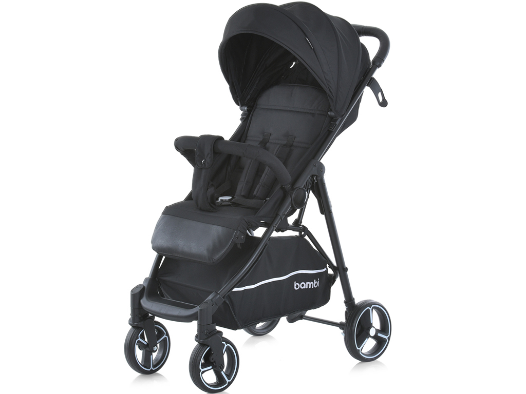 Коляска детская прогулочная. Bambi M 4249-2 Black Matt