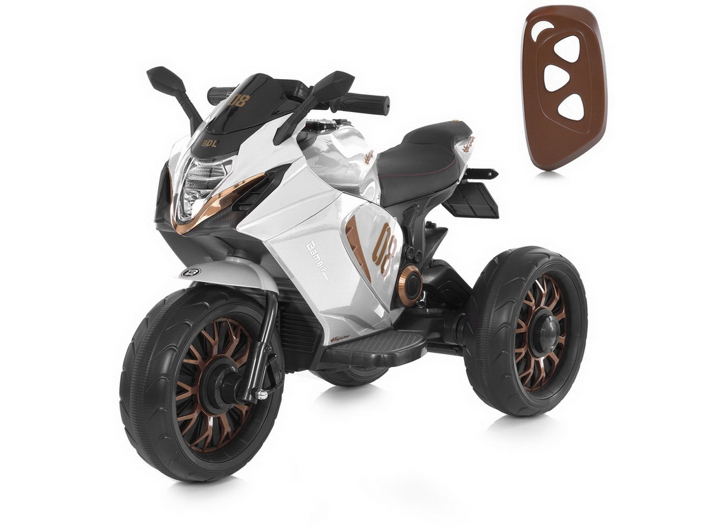 Электромотоцикл Bambi Racer M 5050ELR-1, 2х25W, 1х12V/9AH, MP3, USB, EVA колеса