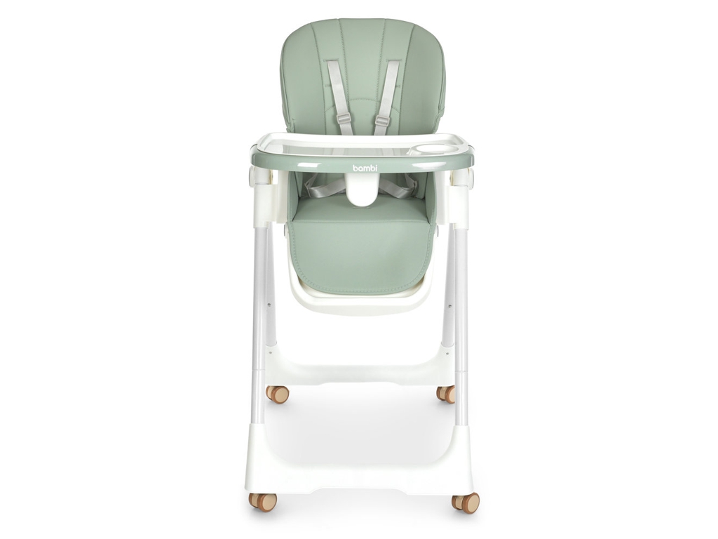 Детский стульчик для кормления Bambi M 5673 Mint, 8 положений высоты, 2 положения спинки, мятный