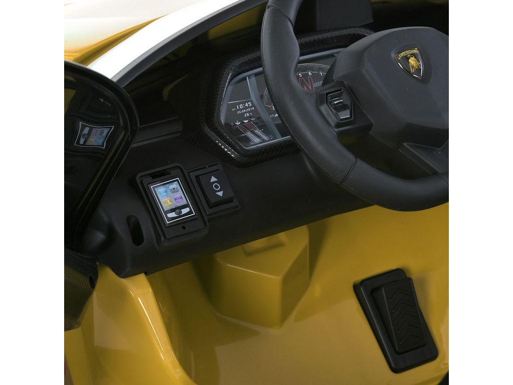 Дитячий електромобіль жовтий Lamborghini