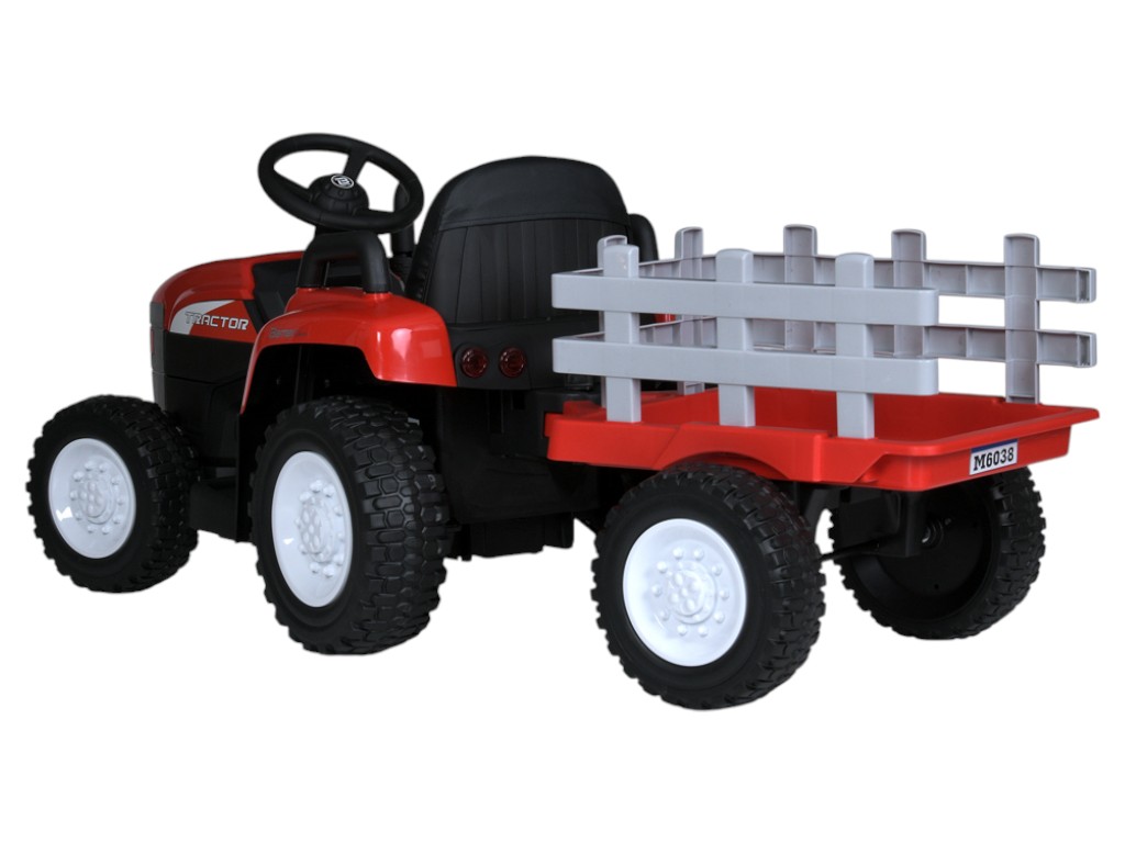 Трактор детский Bambi Racer, с прицепом, 2 мотора 45W, аккумулятор 12V7AH, MP3, USB, EVA-колеса, кра