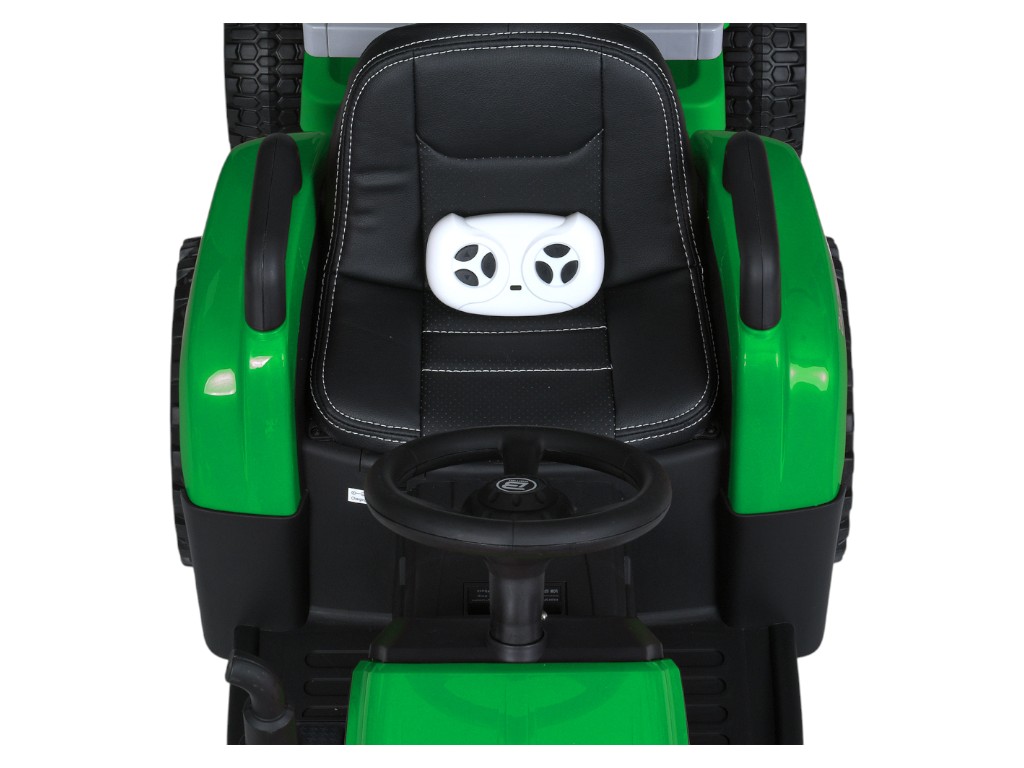 Трактор детский Bambi Racer, с прицепом, 2 мотора 45W, аккумулятор 12V7AH, MP3, USB, EVA-колеса, зел