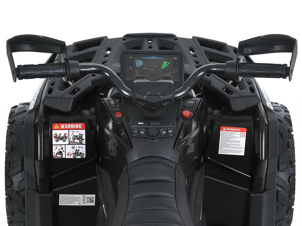 Квадроцикл электрический с пультом 2,4G M 6080EBLR-2, 113 см, свет и MP3, черный, Bambi